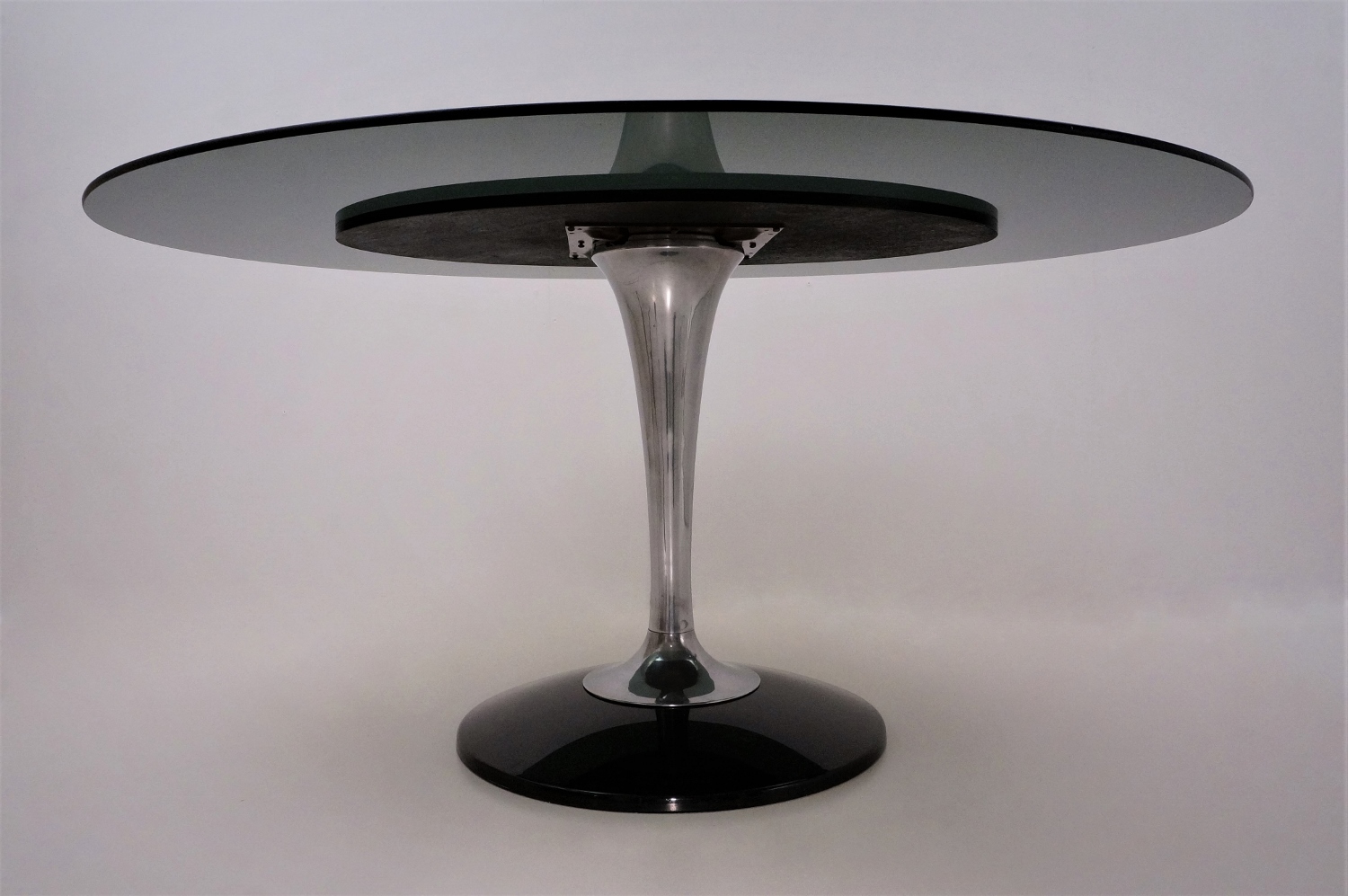 Chromcraft table, glass, aluminium & acrylic, 1970’s ca, American in